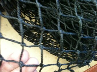 25mm Black Extra Heavy Duty Knotted Netting per square metre