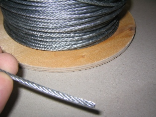 3mm Galvanised Steel Cable - per metre