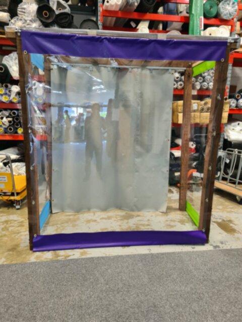 Glass Clear Tarpaulin with colour top and bottom New Colour Range